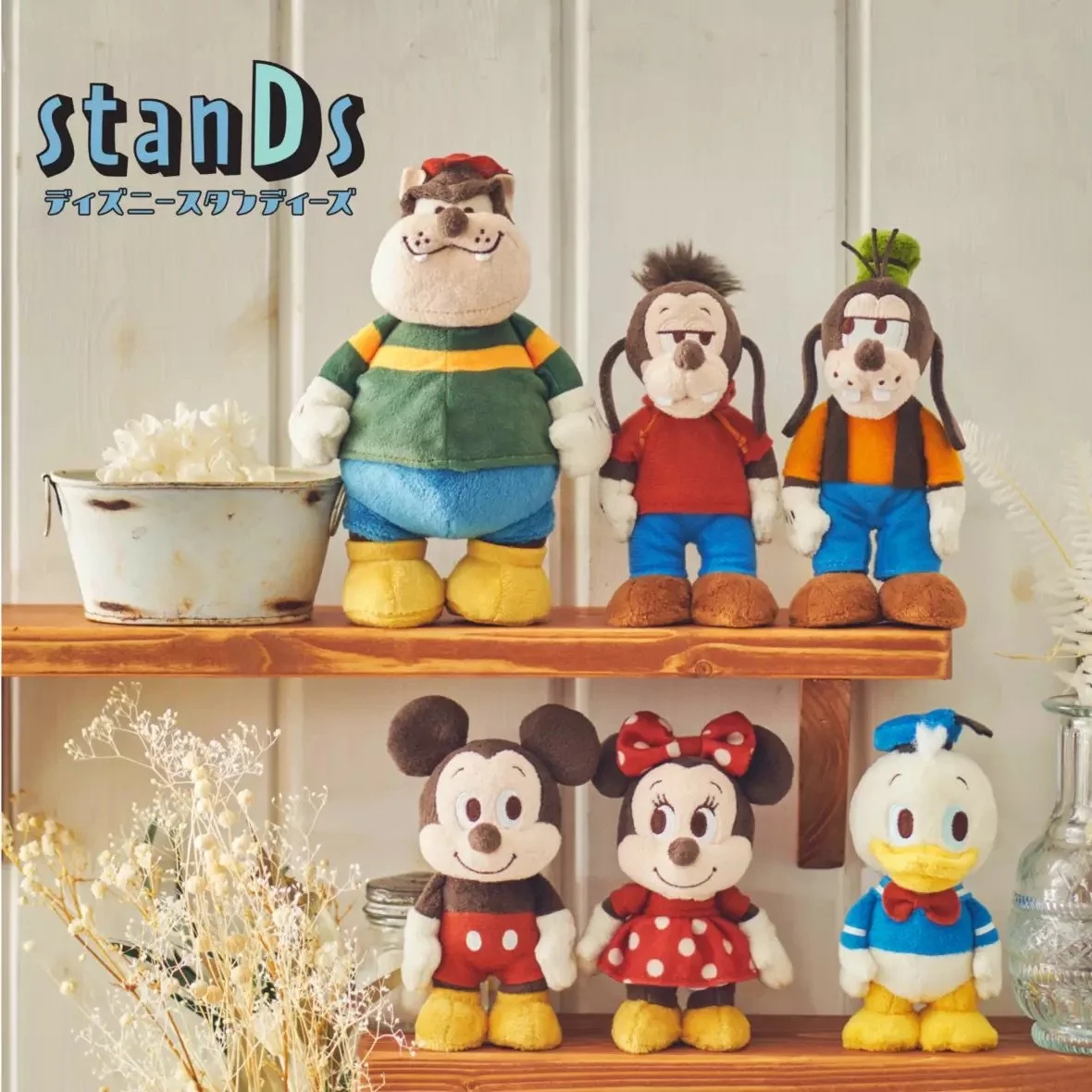 Disney - ひろぽん様3点 New Disney Store Japan stanDs Mickey Mouse and Friends Plush